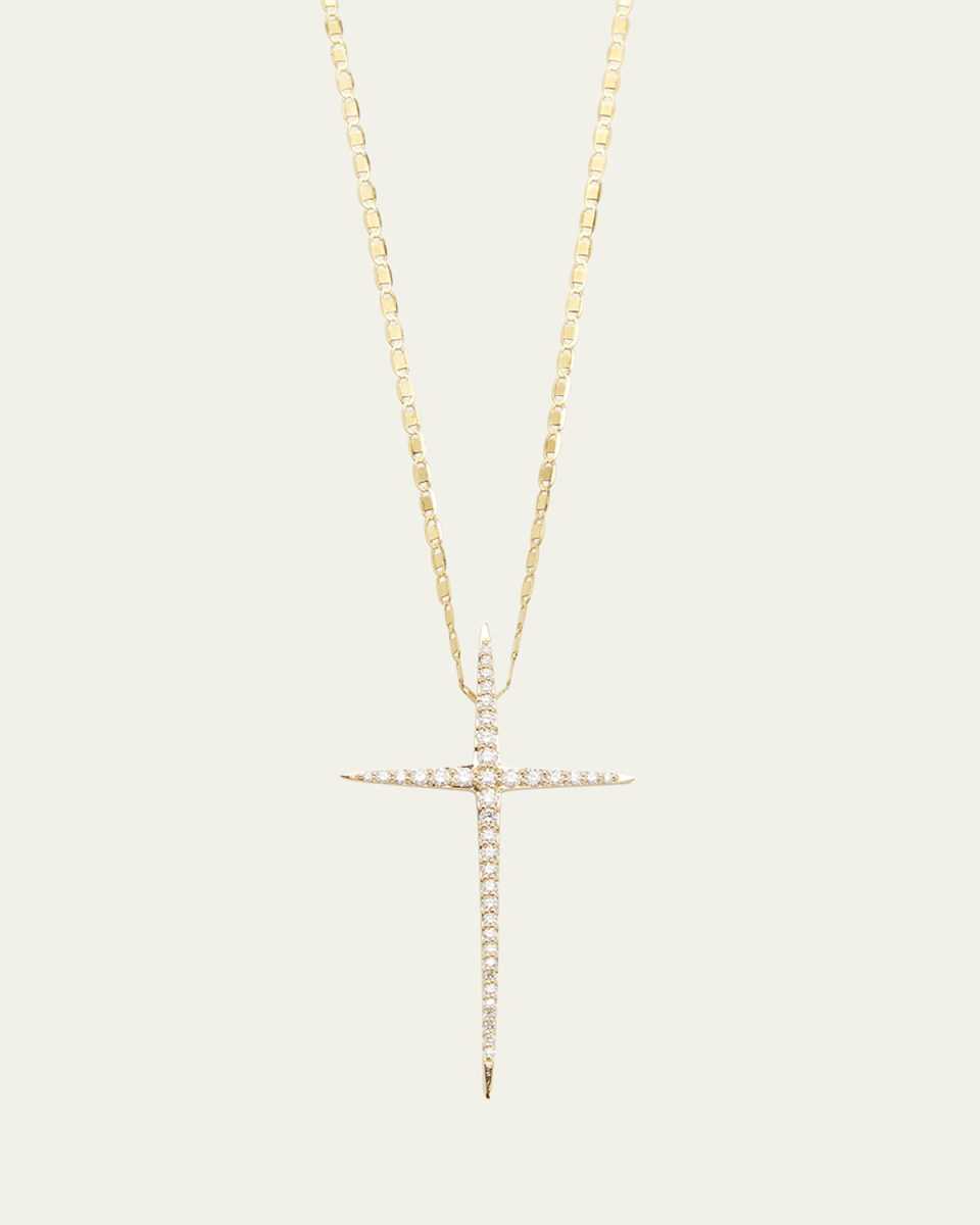 Flawless Skinny Pointed Cross Pendant Necklace